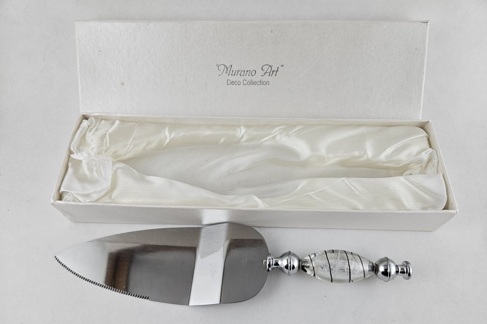 Murano Cake Server Art Deco Collection