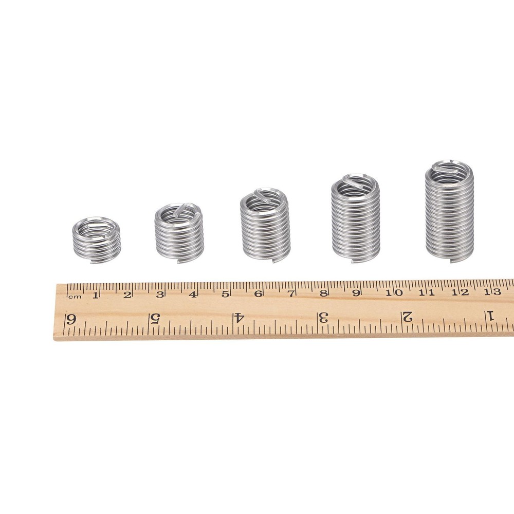 1/2-13 UNC 2.0D 304 Stainless Steel Wire Thread Insert Threaded Sleeve 5pcs