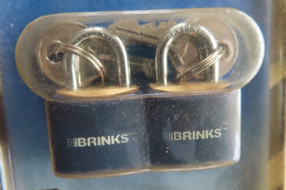 2-PACK Brinks Keyed Alike Padlocks Brass