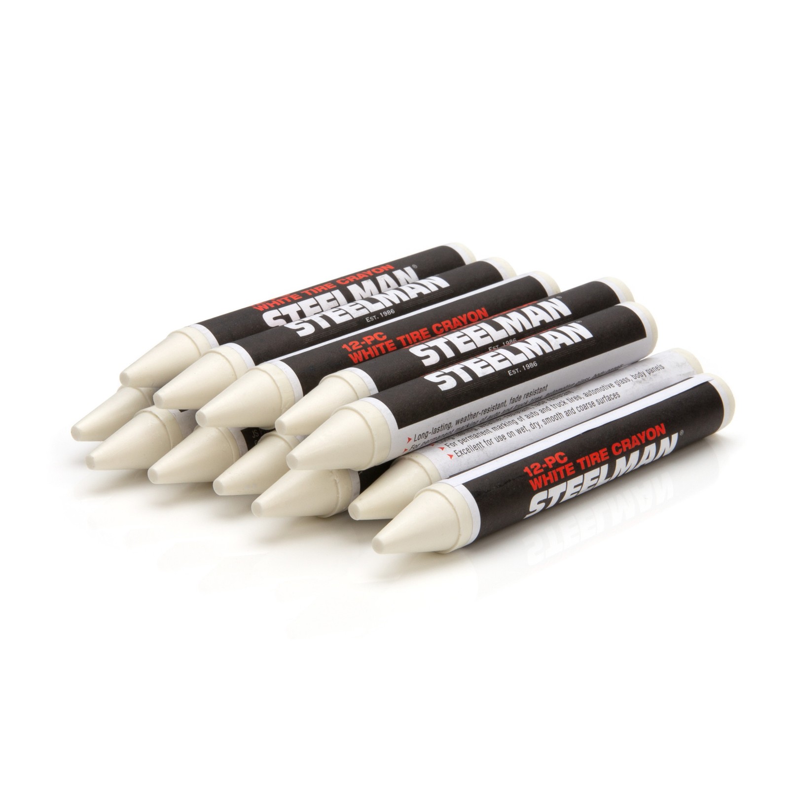 Steelman White Tire Marking Crayons, Box of 12 00063