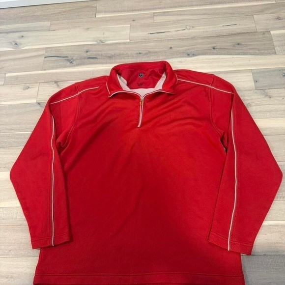 Retro style Nike golf red 1/4 zip pullover sweater Sz XL