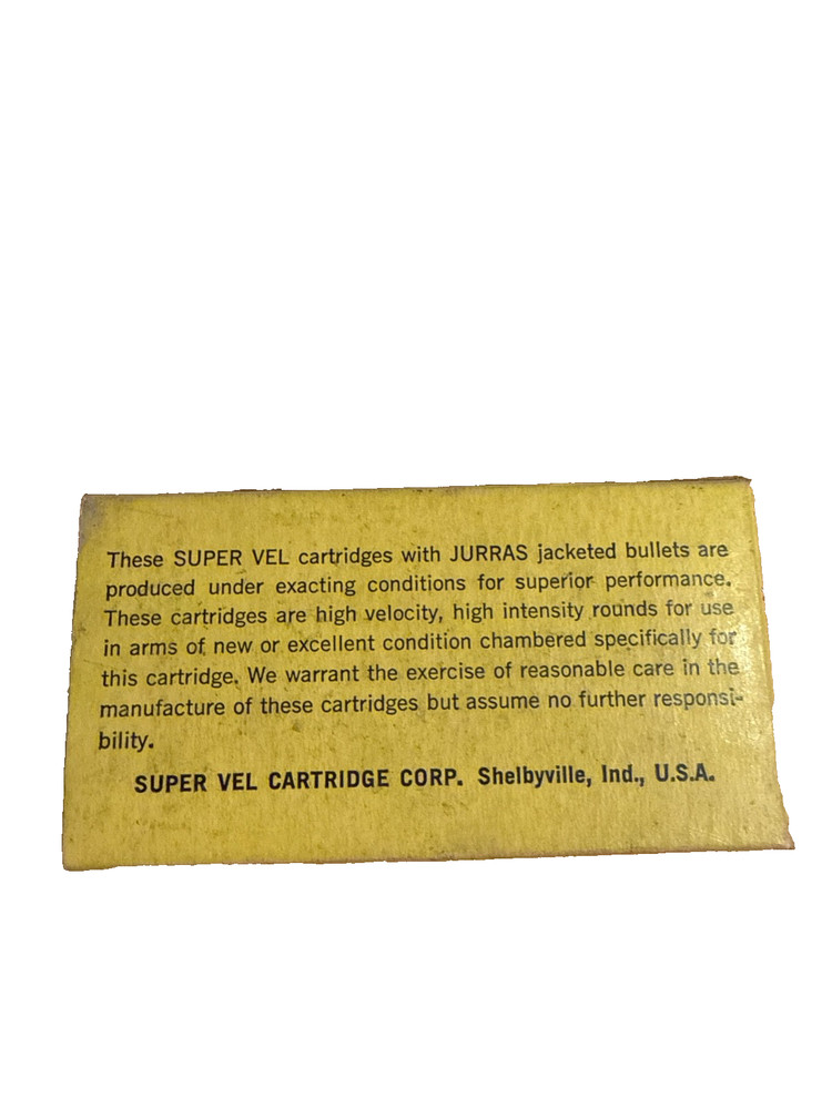 EMPTY SUPER VEL Vintage Ammunution box