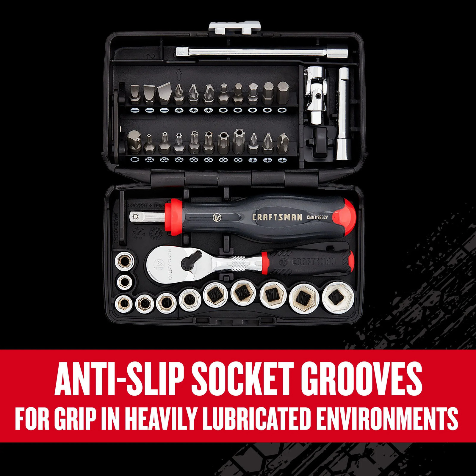 CRAFTSMAN V-Series™ 1/4 in Drive SAE 6-Point Tool Set (38 pc) - CMMT45750V