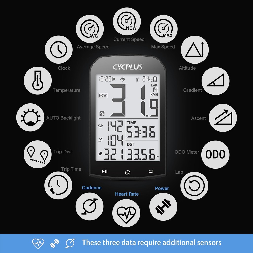 Bike Computer Set Include Speed and Mount, Wireless Bicycle Speedometer Odome...
