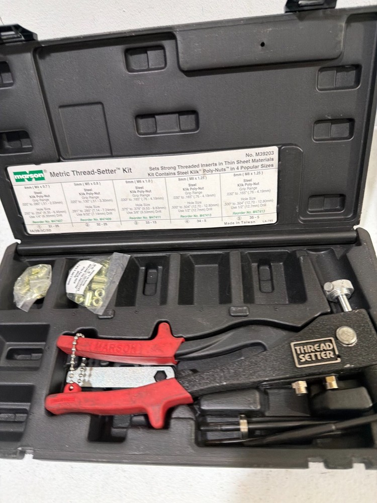 Marson 39203 METRIC Thread setter kit 6E