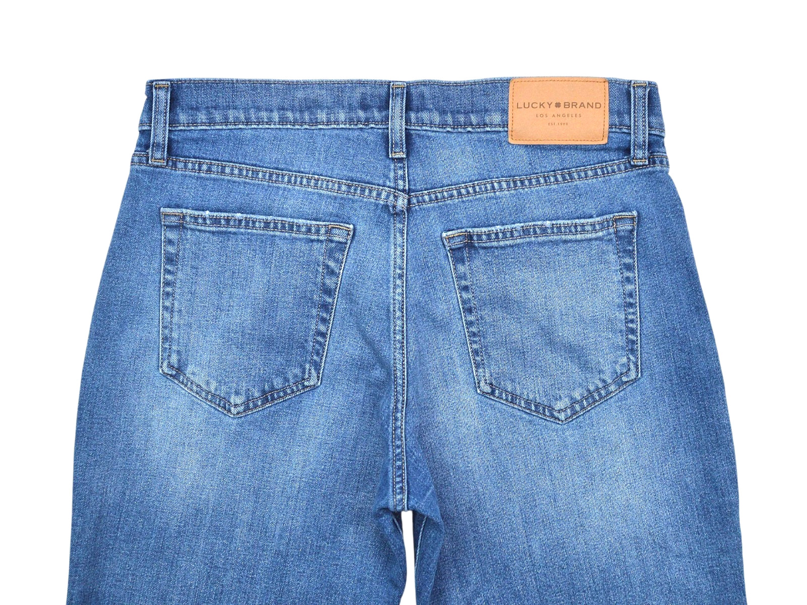 Lucky Brand Sienna Boyfriend Straight Jeans Womens Size 6/28 Blue Denim Mid Rise