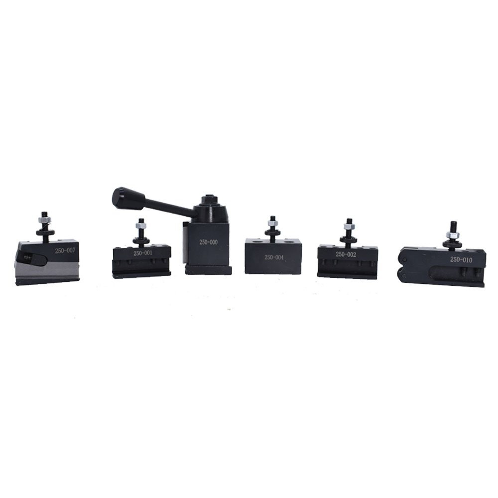 OXA 250-000 Wedge Type Tool Post Holder Set For Mini Lathe Up to 8" 6 PCS