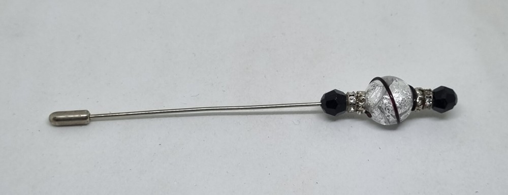 Beautiful Hand Made Glass Hat Pin
