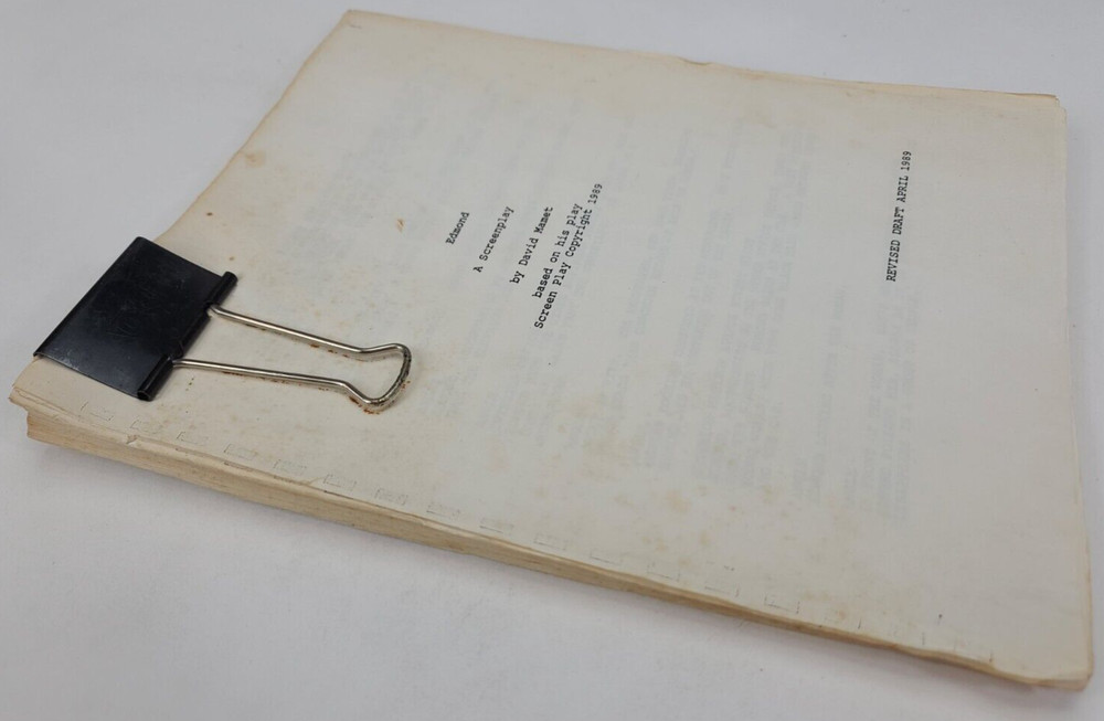 EDMOND / David Mamet 1989 Screenplay Draft Script, based on his own play