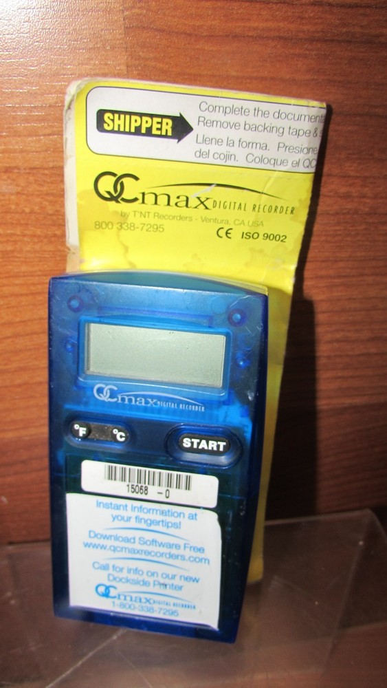 QC Max temperature data logger recorderby TNT Recorders
