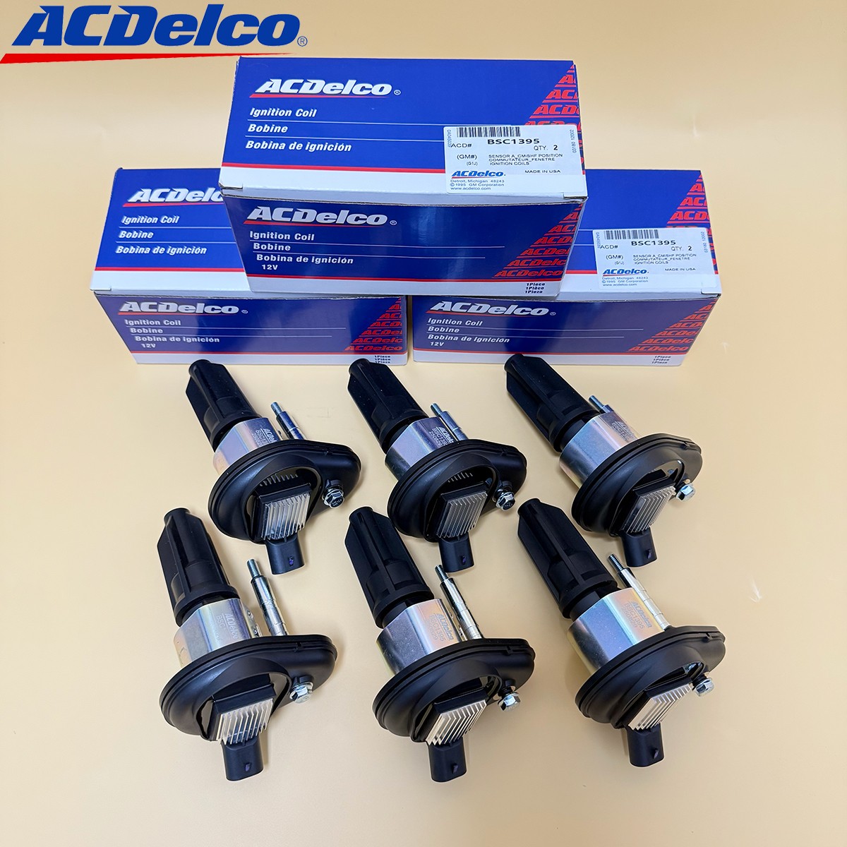 6 Pack OEM 12560862 UF303 Ignition Coil for GMC Envoy Chevy Buick 4.2L BSC1395