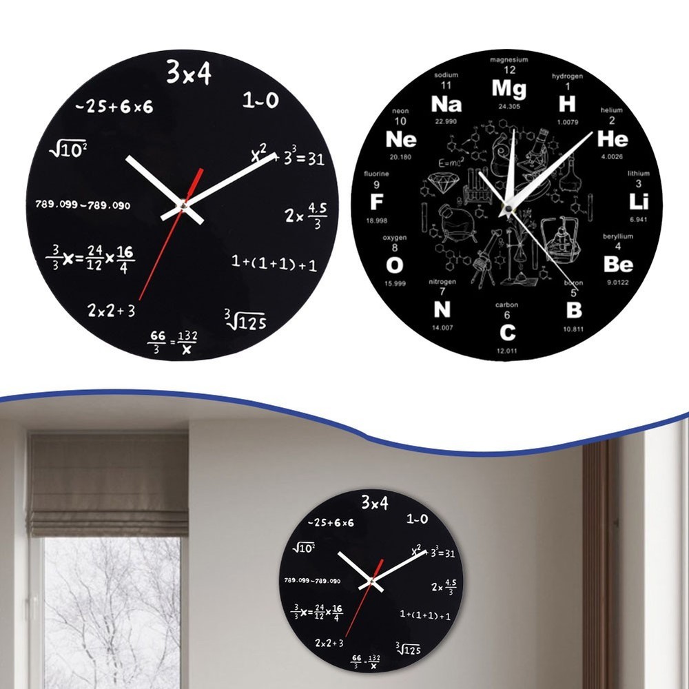 Mathematical Clock with Periodic Table Design for Classroom Decoration