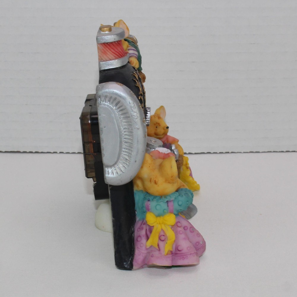 Sewing Machine Clock with Mice Ceramic Free Standing