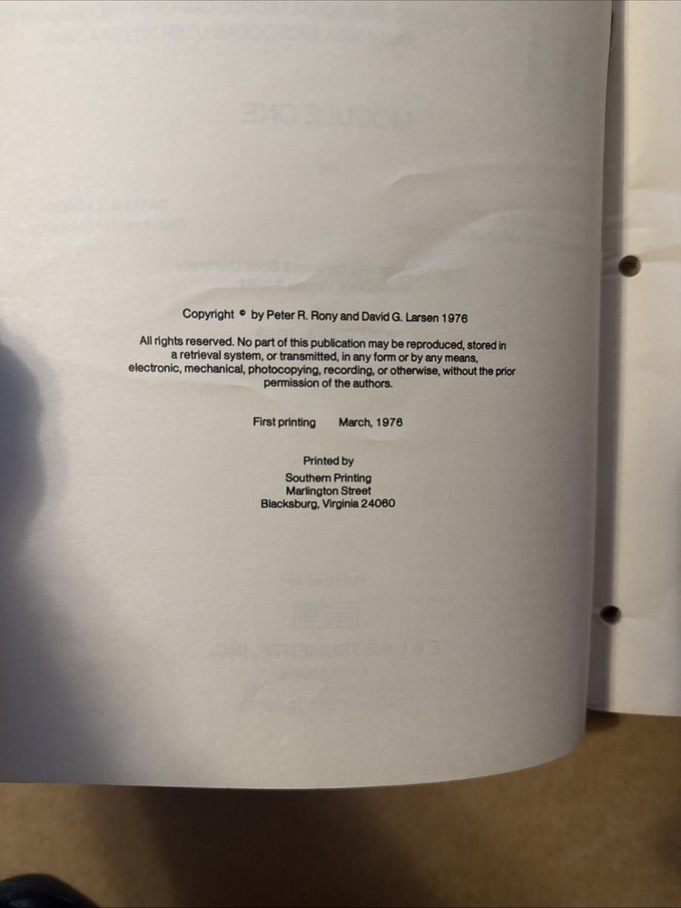 * 1976 The Bugbook V Modules 1 & 2 808a Microcomputer 1st Print