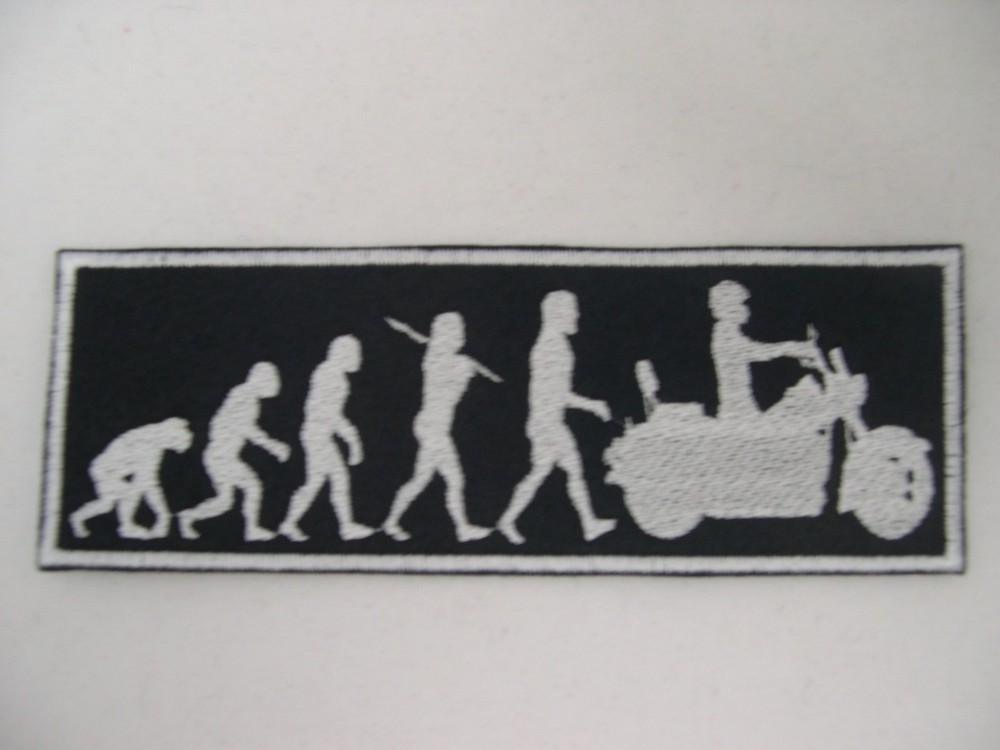 BIKER PATCH Evolution Ape Monkey - Cruiser Motorcycle Rider 6"x2.5 Choose Color