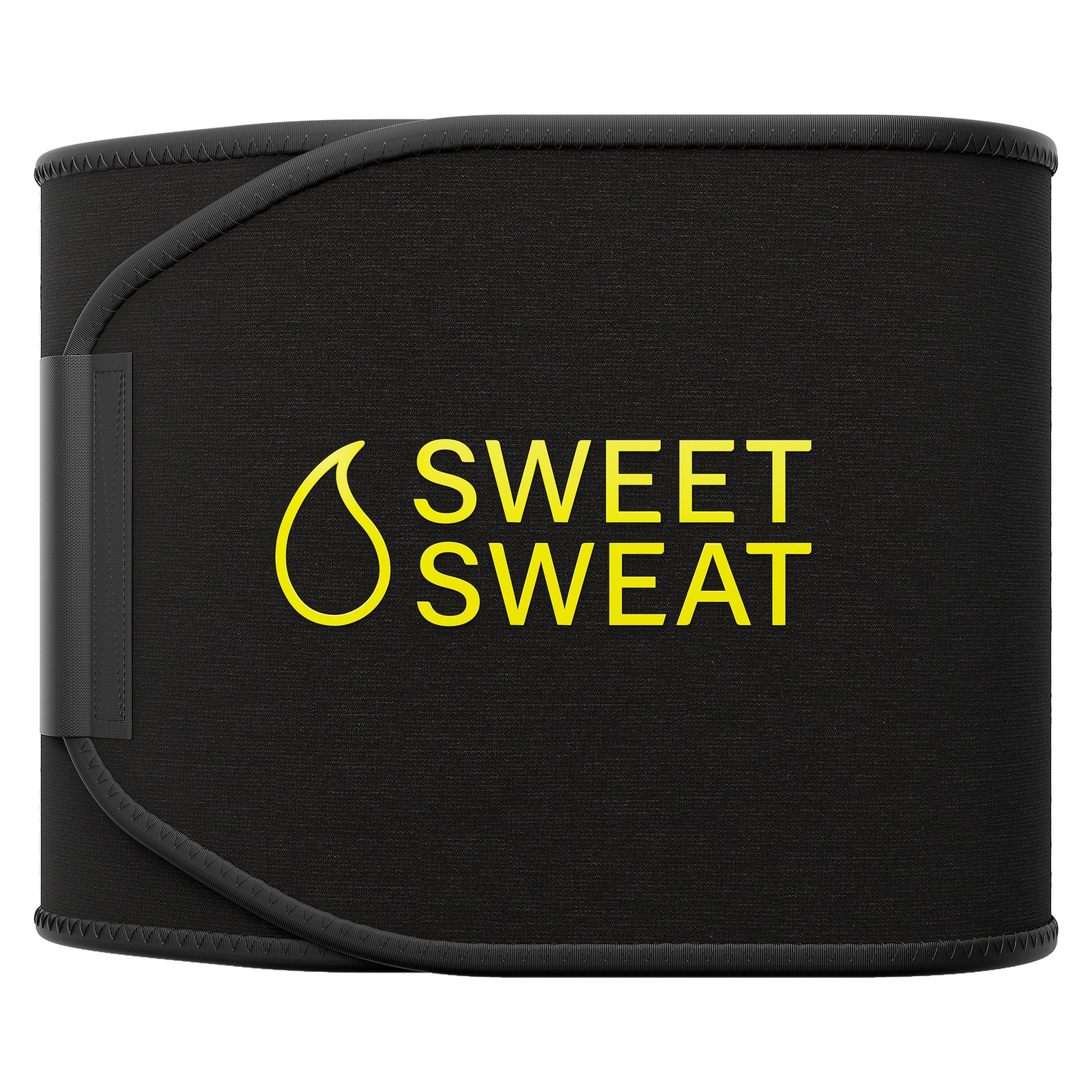 Sweet Sweat Waist Trimmer Band (Women & Men) - Trainer Belt - Black / Yellow XXL