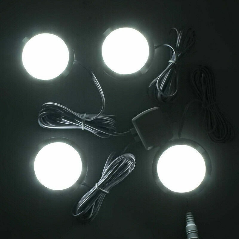 Under Cabinet Lighting LED Kit Kitchen Counter Closet Shelf Puck Light Hardwired