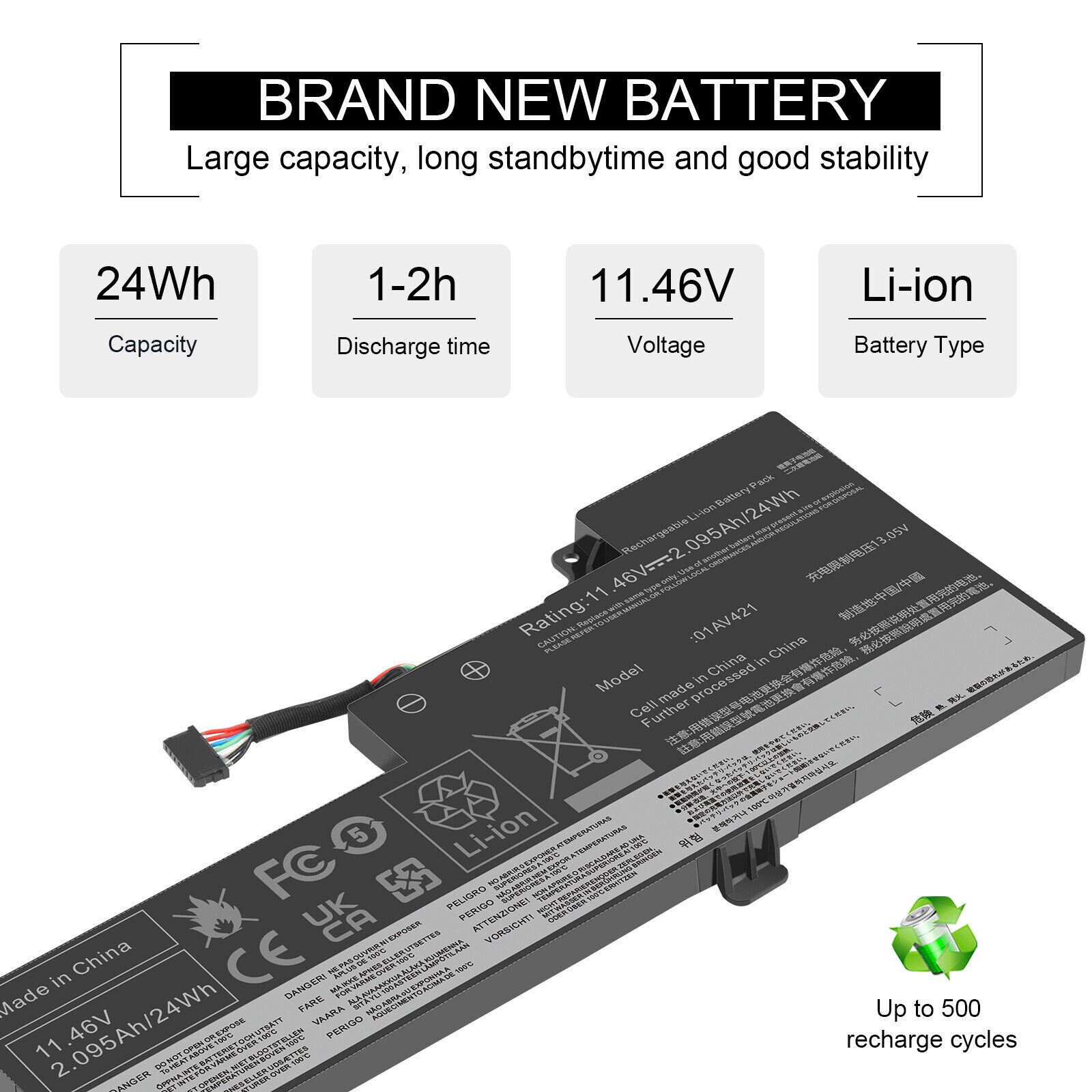 For Lenovo T470 T480 internal battery 01AV419, 01AV420, 01AV421, 01AV489
