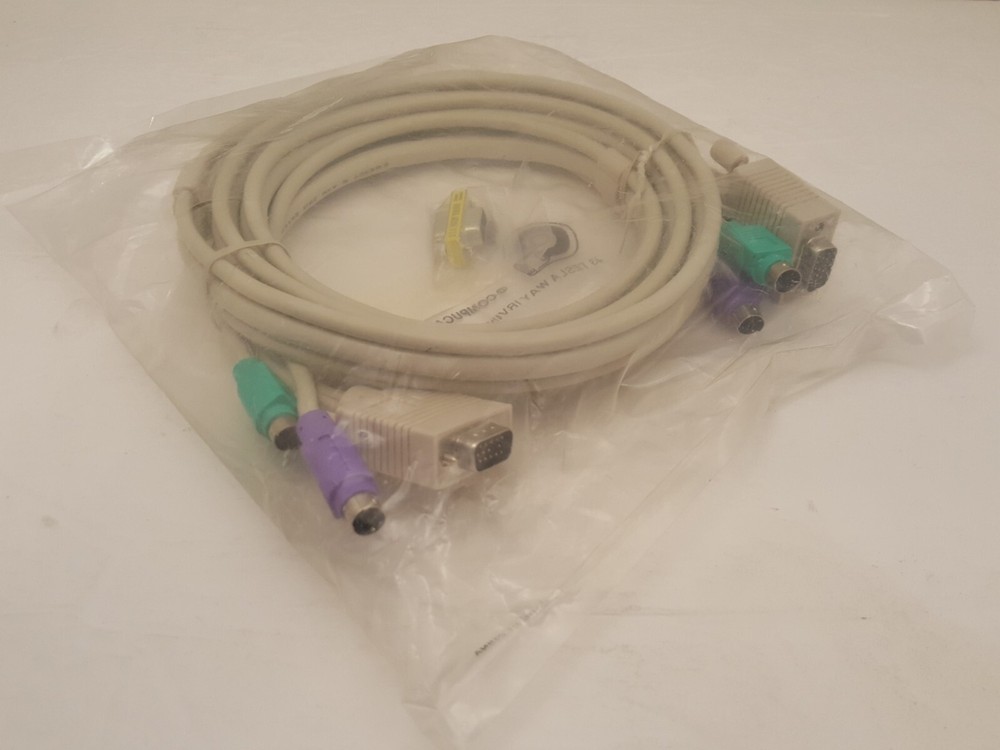 ADDLOGIX / COMPUCABLE 6' PS/2 KVM Switch Cable Kit | MCCK-LNKPS2-06FT REV E NEW