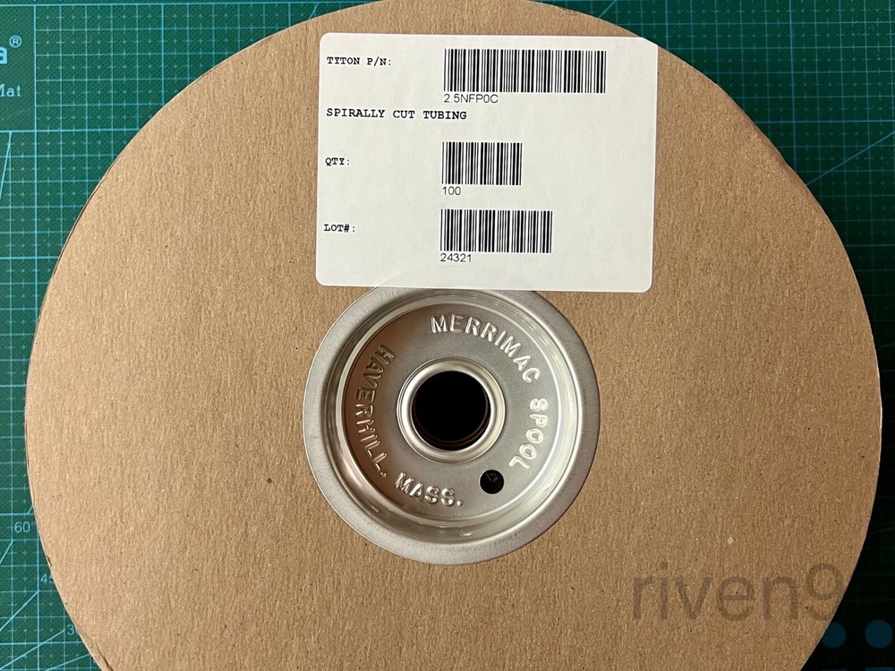 HellermannTyton Spiral Wrap Sheathing, 3/8", Black PE, 100ft (30.5m) spool