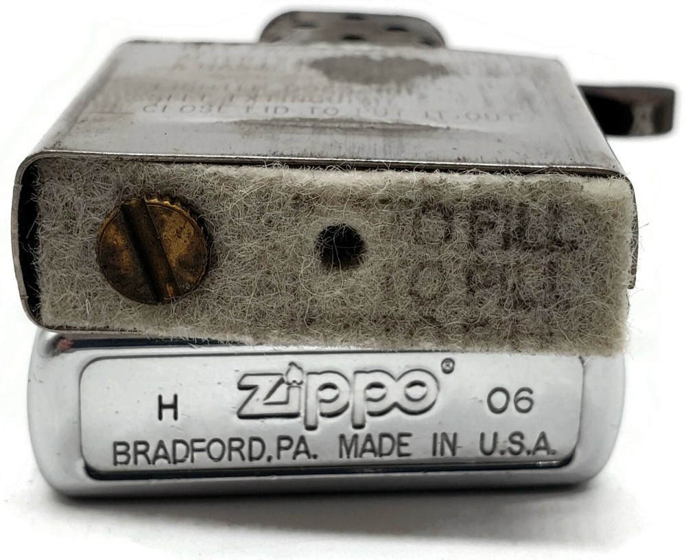 2006 Zippo Lighter Brushed Chrome Windproof