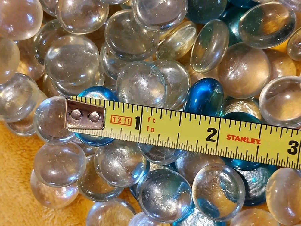 Glass Gems Clear And Blue 2.3lbs