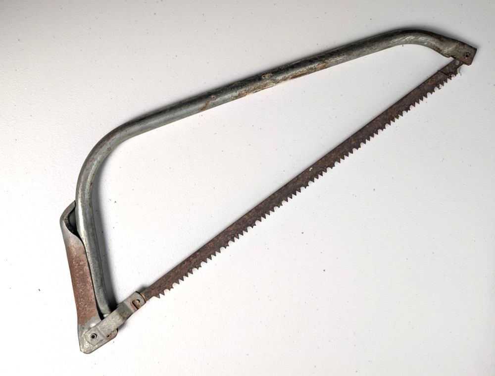 Vintage Tubular Frame Bow Saw Rustic Cabin Decor Primitive Tool