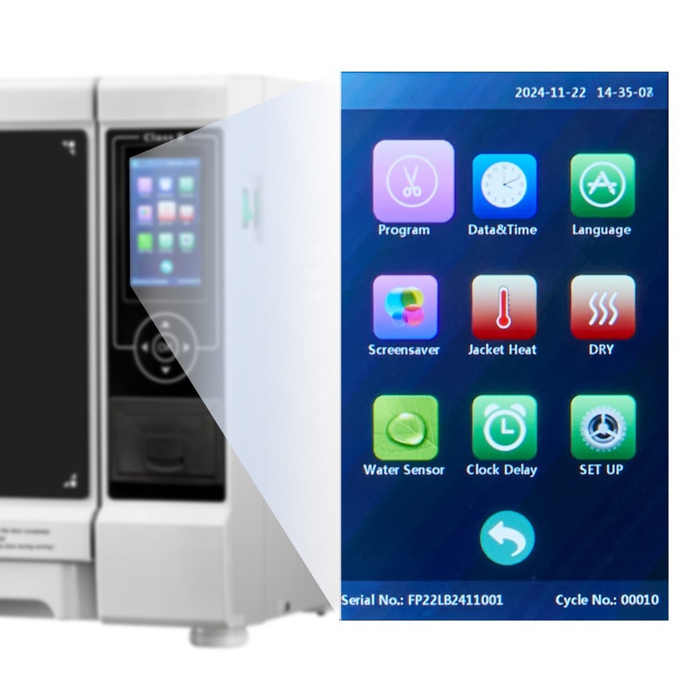 Dental Lab Portable Pre-vacuum Steam Sterilizer Class B Sterilization Automatic