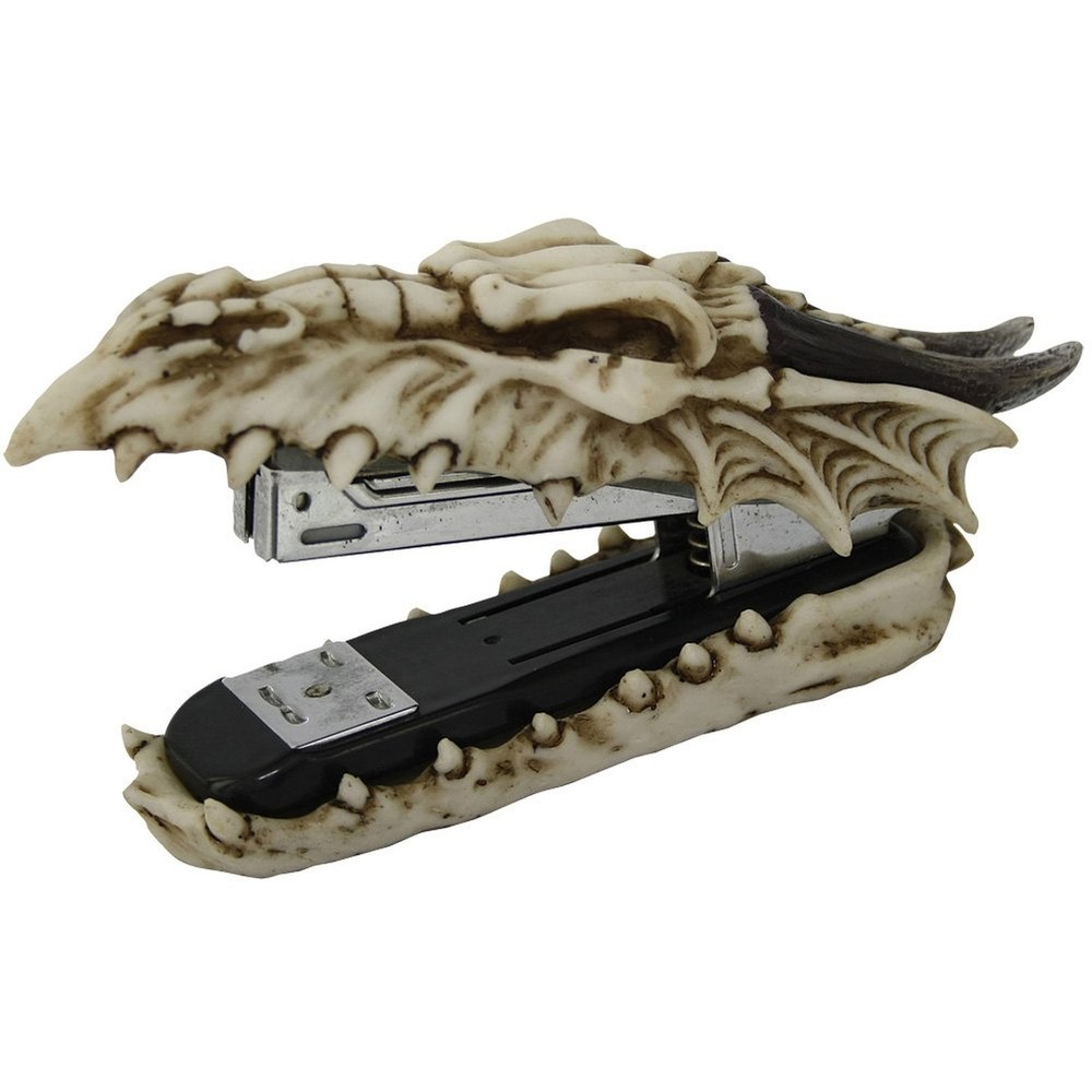 Pacific Giftware Archaic Bone Dragon Desktop Stapler Decorative Novelty