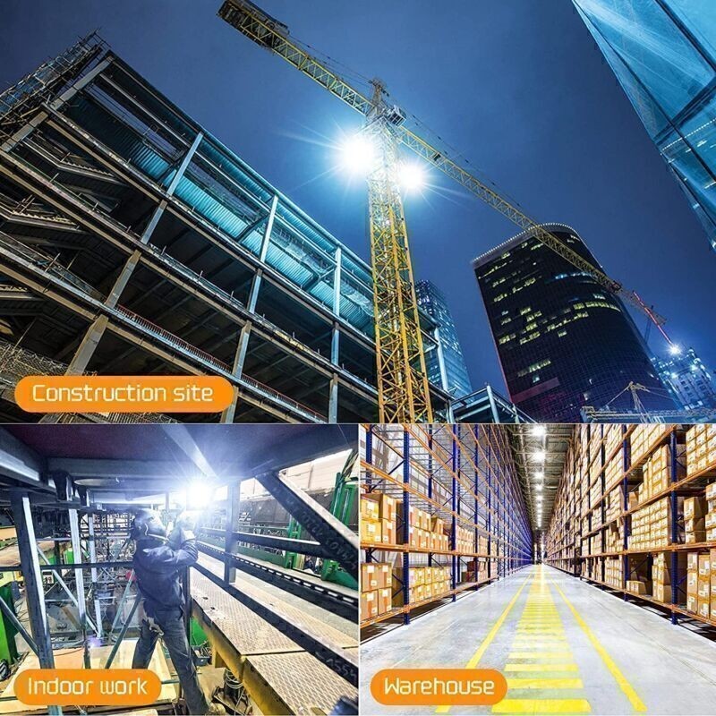 80W LED Temporary Work Light 5000K 11,600LM Hanging Construction Jobsite Light