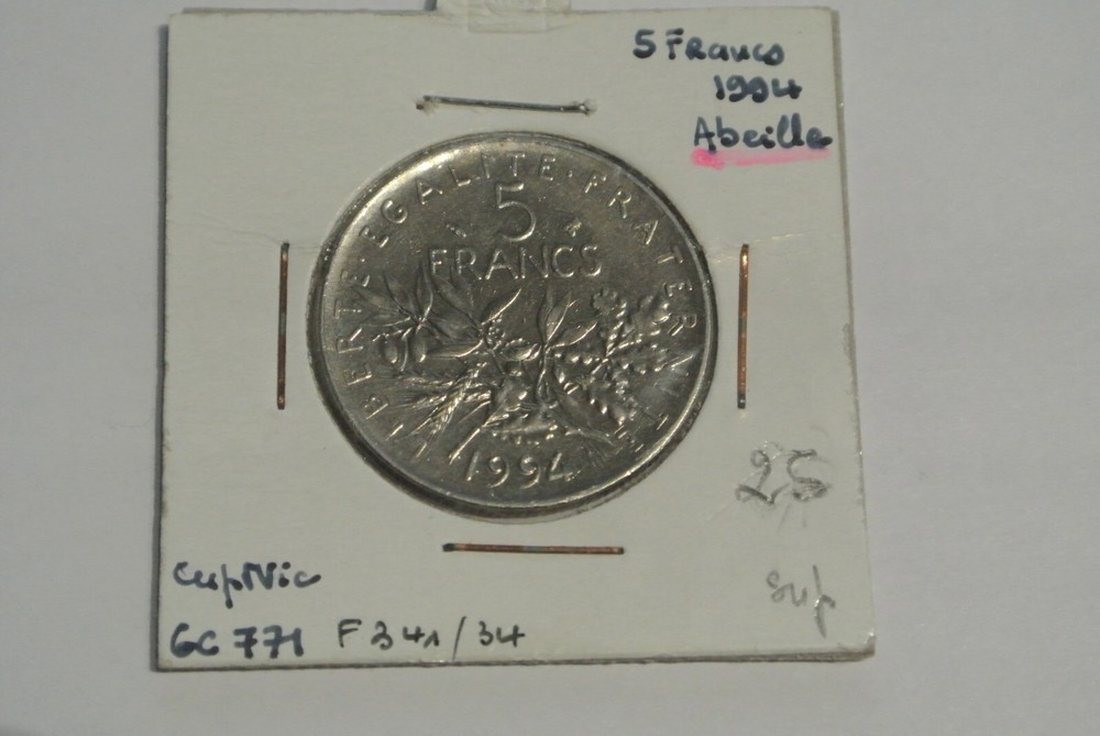 5 Francs Sower 1994 ABEILLE   RARE