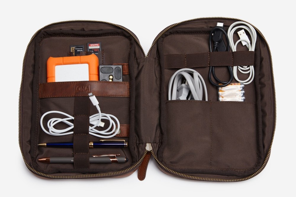 ONA Tech Kit -Slightly Used - Full Grain Leather