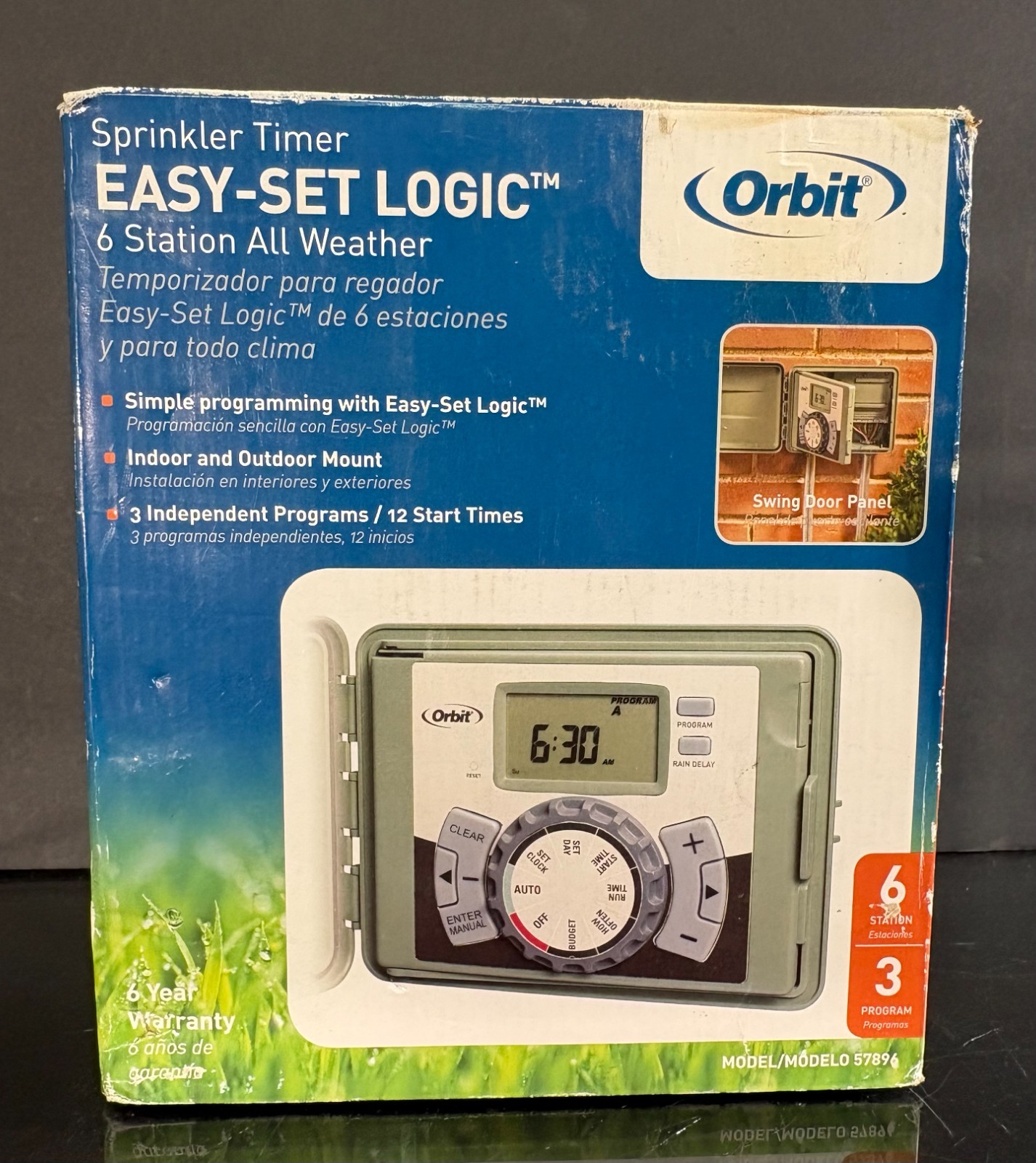 Orbit 6-Station all Weather Easy-Set Logic Indoor/Outdoor Sprinkler Timer
