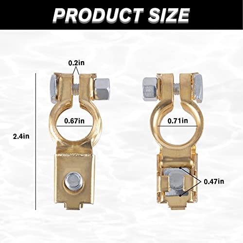 Car Battery Terminal Connector Classification Kit, Pure Copper Negative and