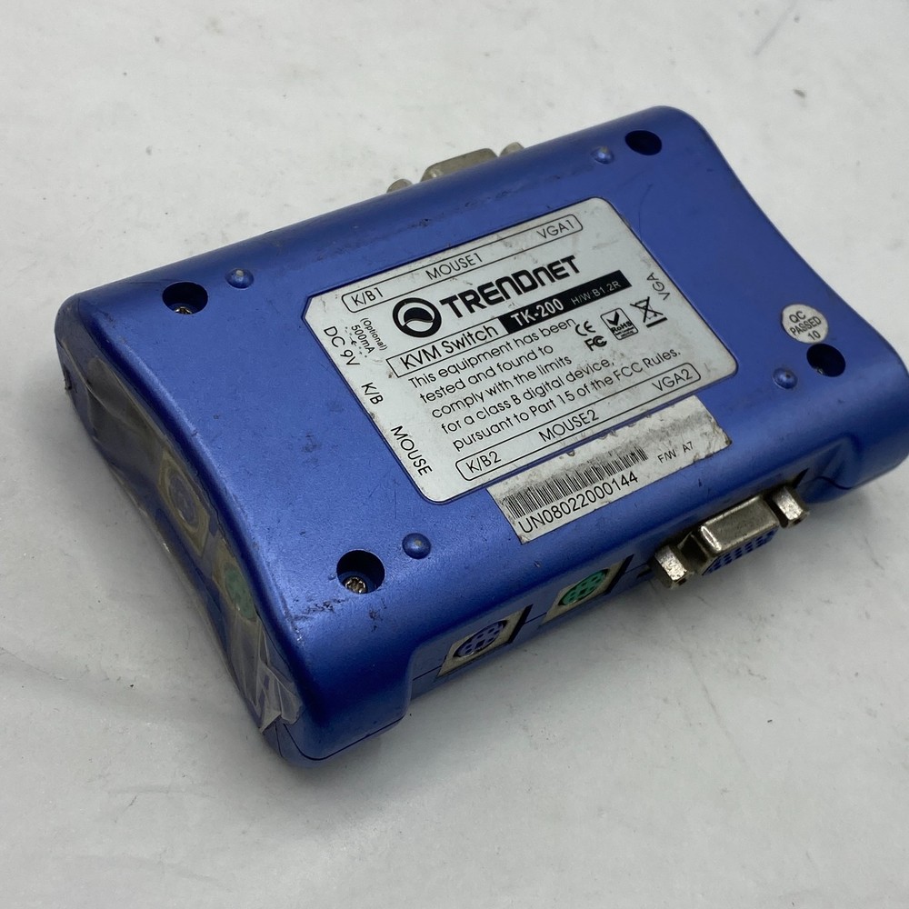 TRENDnet TK-200 KVM SWITCH, 2-Port PS/2 KVM Switch Kit TK200