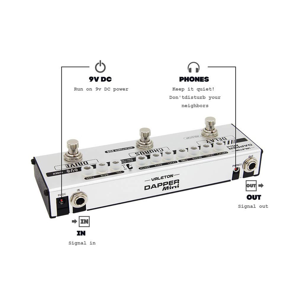 Valeton Dapper Mini Stage Session Gigging Gear Overdrive Distortion Chorus De...