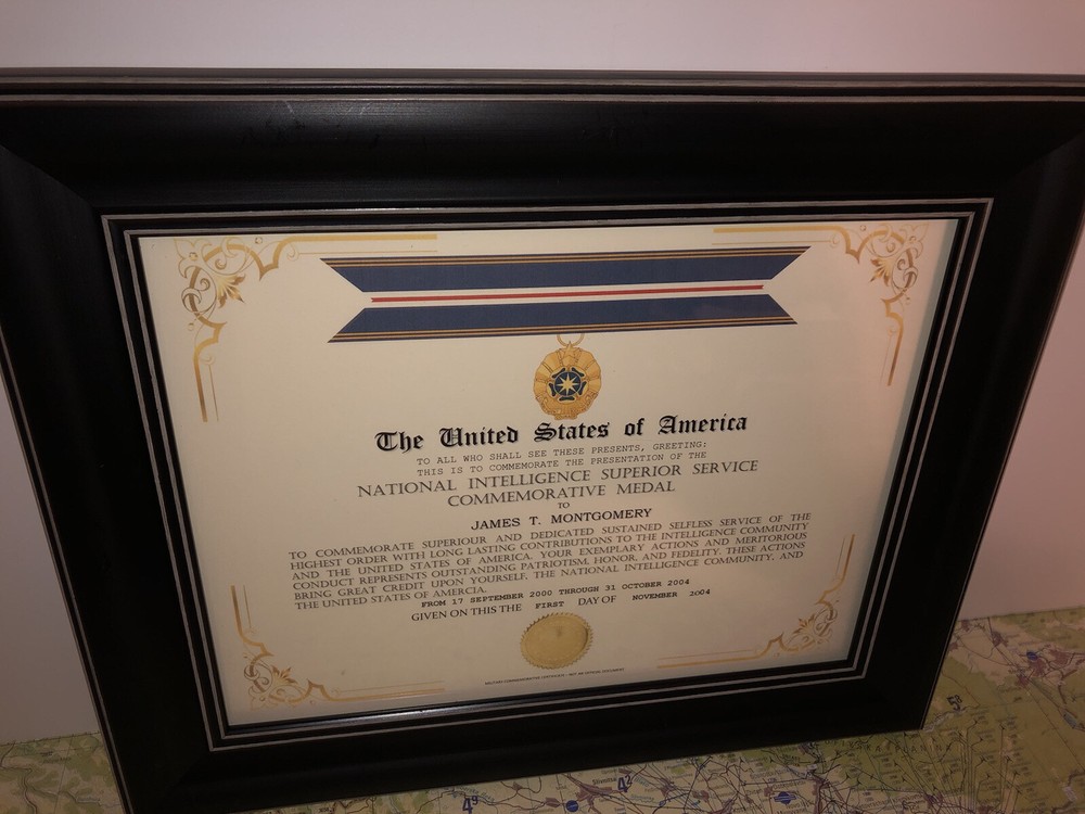 NATIONAL INTELLIGENCE SUPERIOR SERVICE COMMEMORATIVE CERTIFICATE Type-1