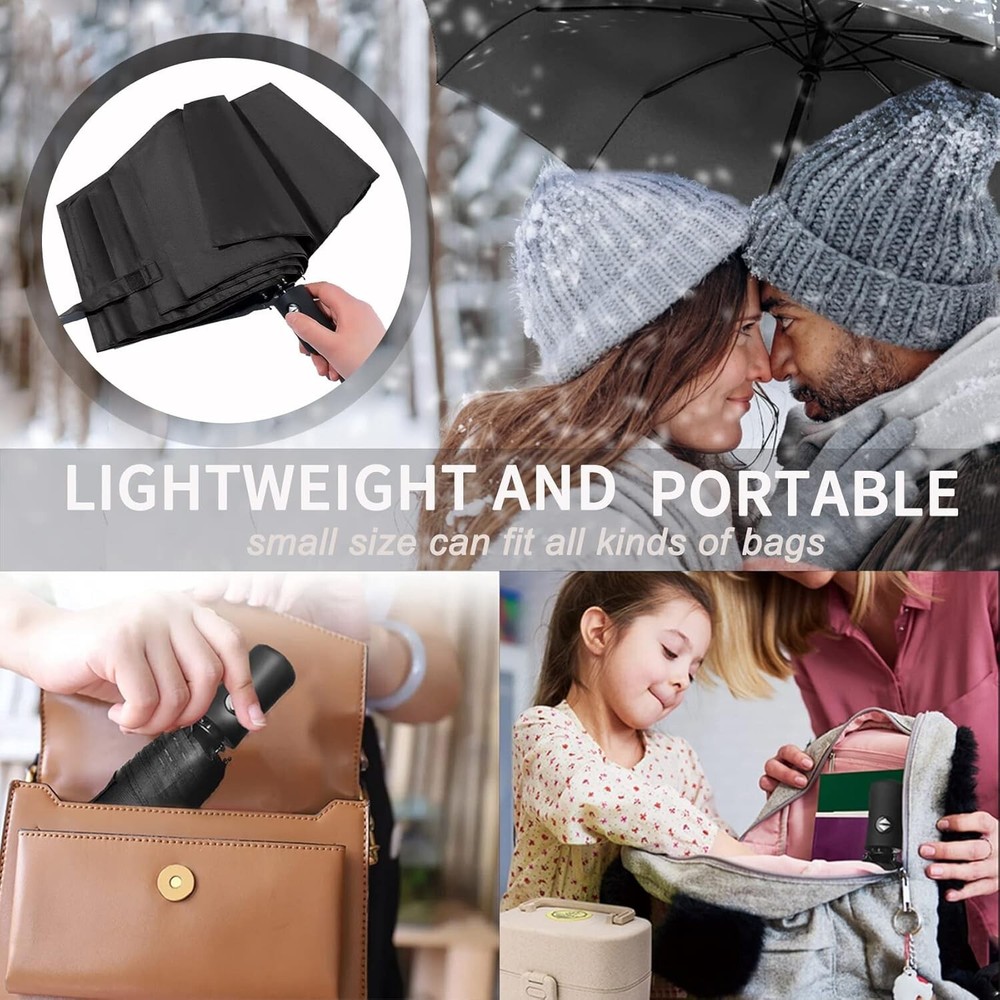 Windproof Travel Compact Umbrella-Automatic Umbrellas for Rain-Compact Folding U