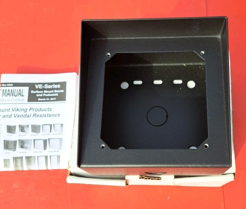 NEW Viking Electronics VE-5x5-PNL Black Surface Box 5x5