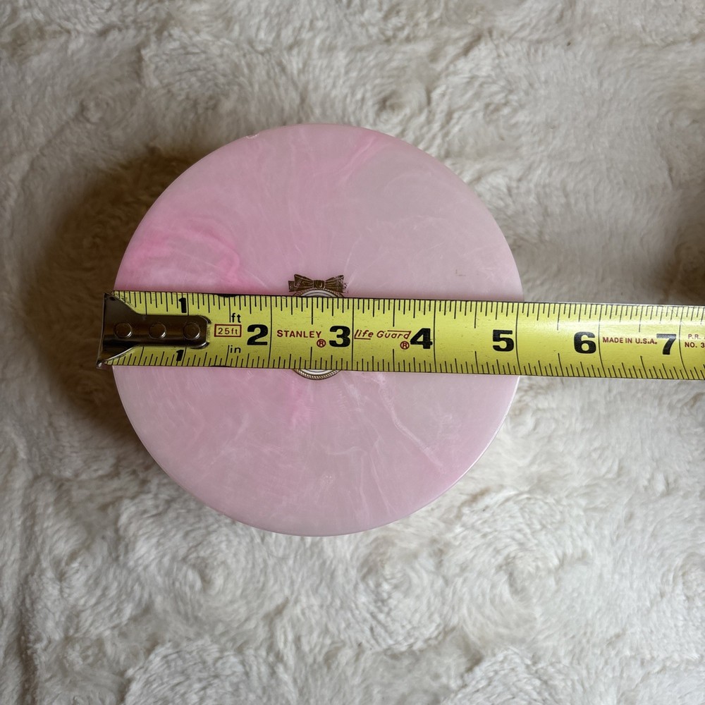 Chantilly Perfumed Bath Powder Pink Container Houbigant EMPTY Plastic