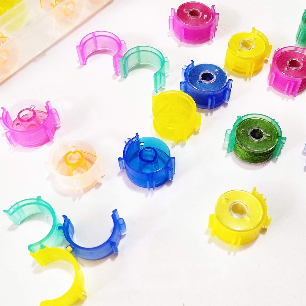 50 PCS Sewing Bobbin Small Clips Tool Accessory Holder Colorful Thread Keeper