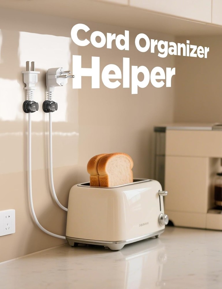 8Pack Cord Organizer [Dual Spring & Clasp, Max Secure] Cable Clips - Cable Ma...