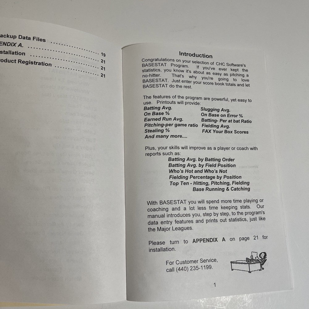 Basestat - Vintage 1996 Computerized Baseball & Softball Stats Program