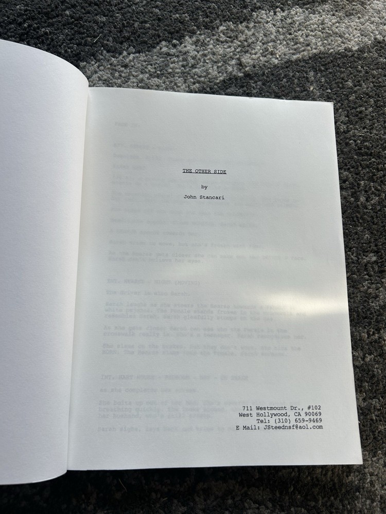 The Other Side John Stancari Original Script Hard To Find