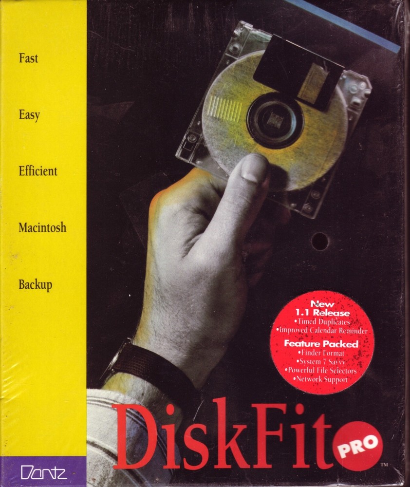 NEW  Dantz DiskFit  Pro v. 1.1  Macintosh Backup Software  3.5" Floppy  SEALED