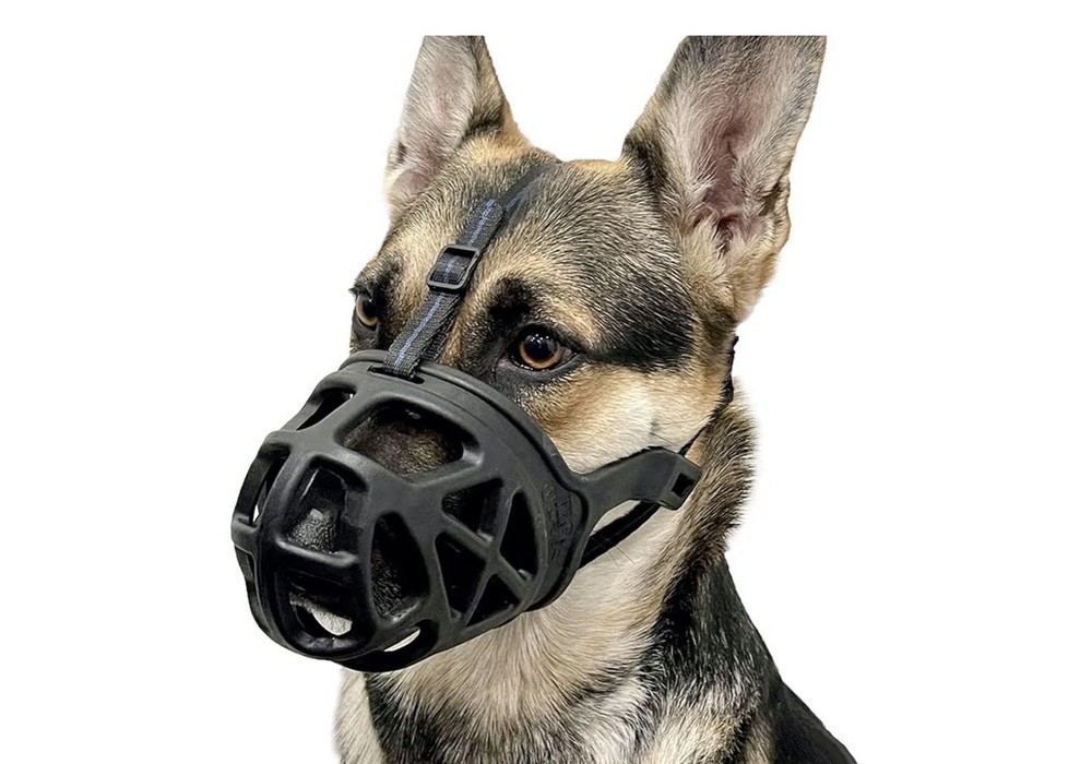 BARKLESS Dog Muzzle Basket Muzzle for Biting Chewing and Scavenging Humane. L