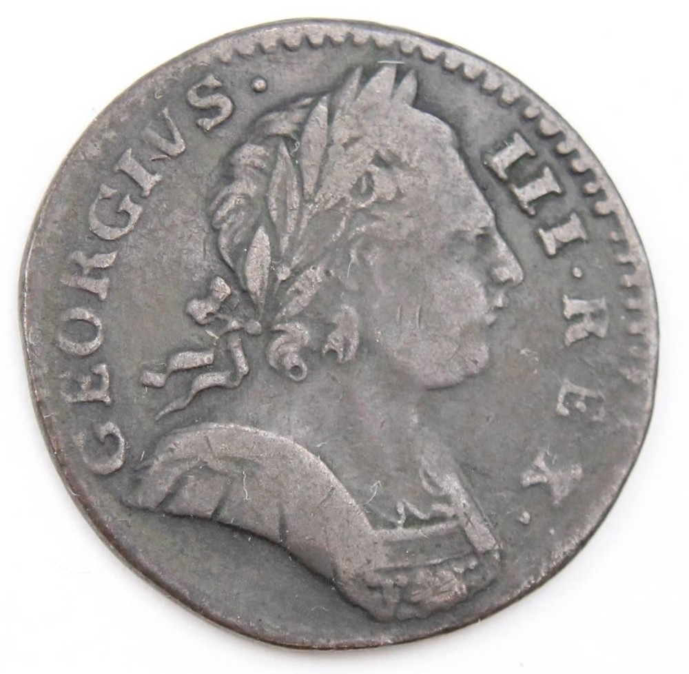 1774 Great Britain Farthing F+