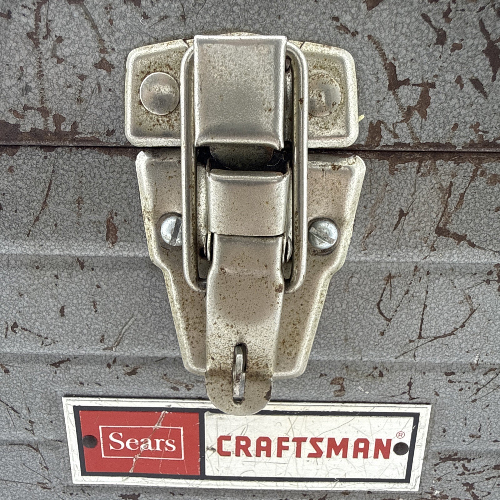 Vintage Sears Craftsman 65013 Metal Tool Box w/ Red Tray