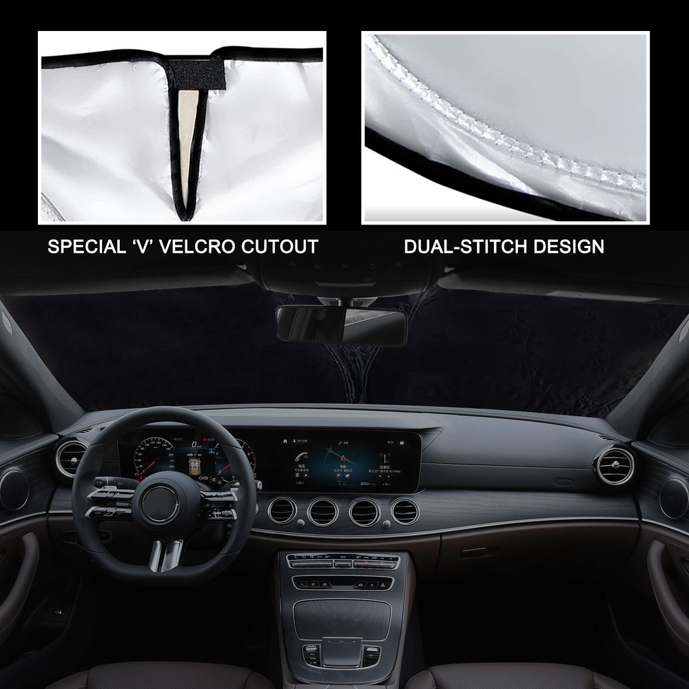 Custom For Mercedes Benz E-Class GLC Front Windshield Sun Shade Cover Foldable