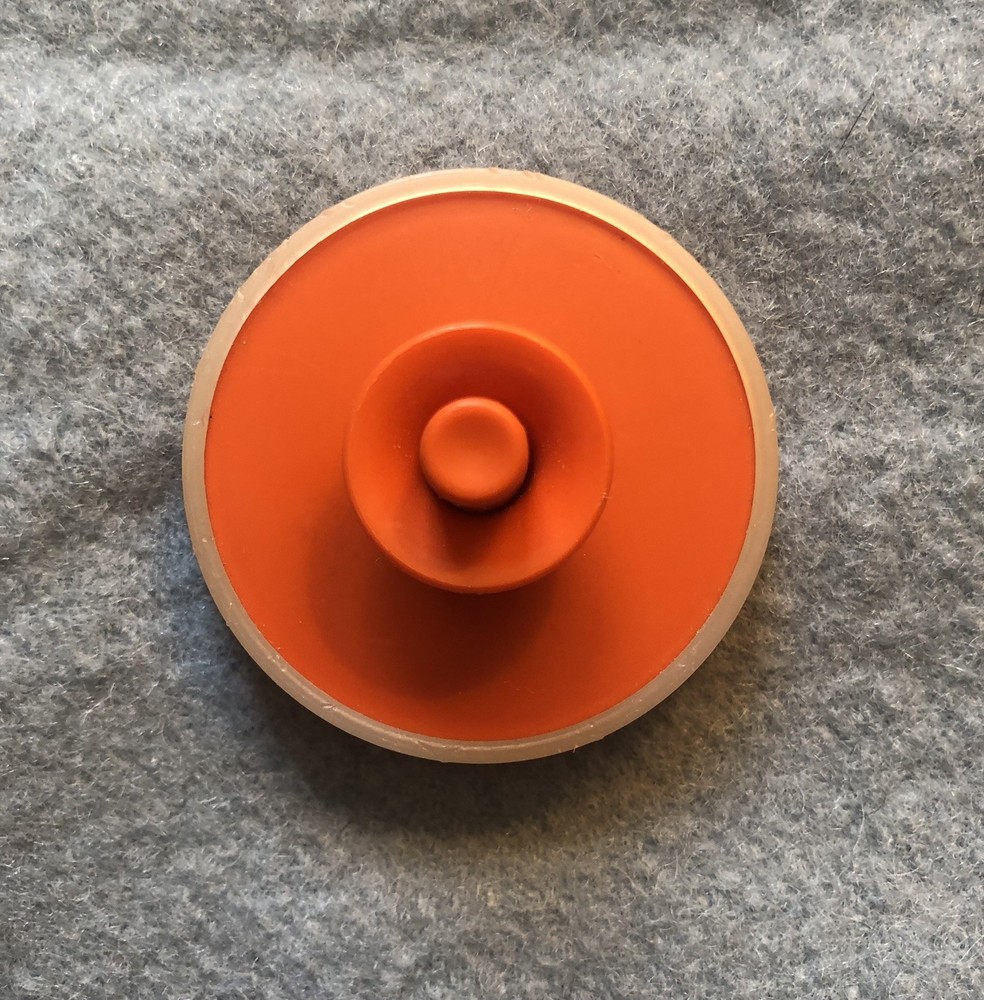 Tupperware Small Push Button Orange Replacement Lid 2.5”